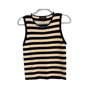 Truth by Republic Sleeveless knit top. Size:Large Color: Black and Tan
